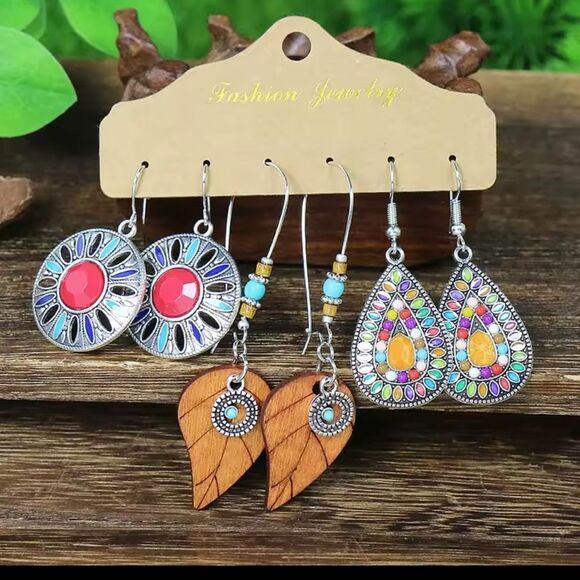 Women's Earrings Set 3pr f11 - Picture 1 of 1